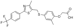 2-(4-((2-(4-(三氟甲基)苯基)-5-甲基噻唑-4-基)甲基硫基)-2-甲基苯氧基)乙酸